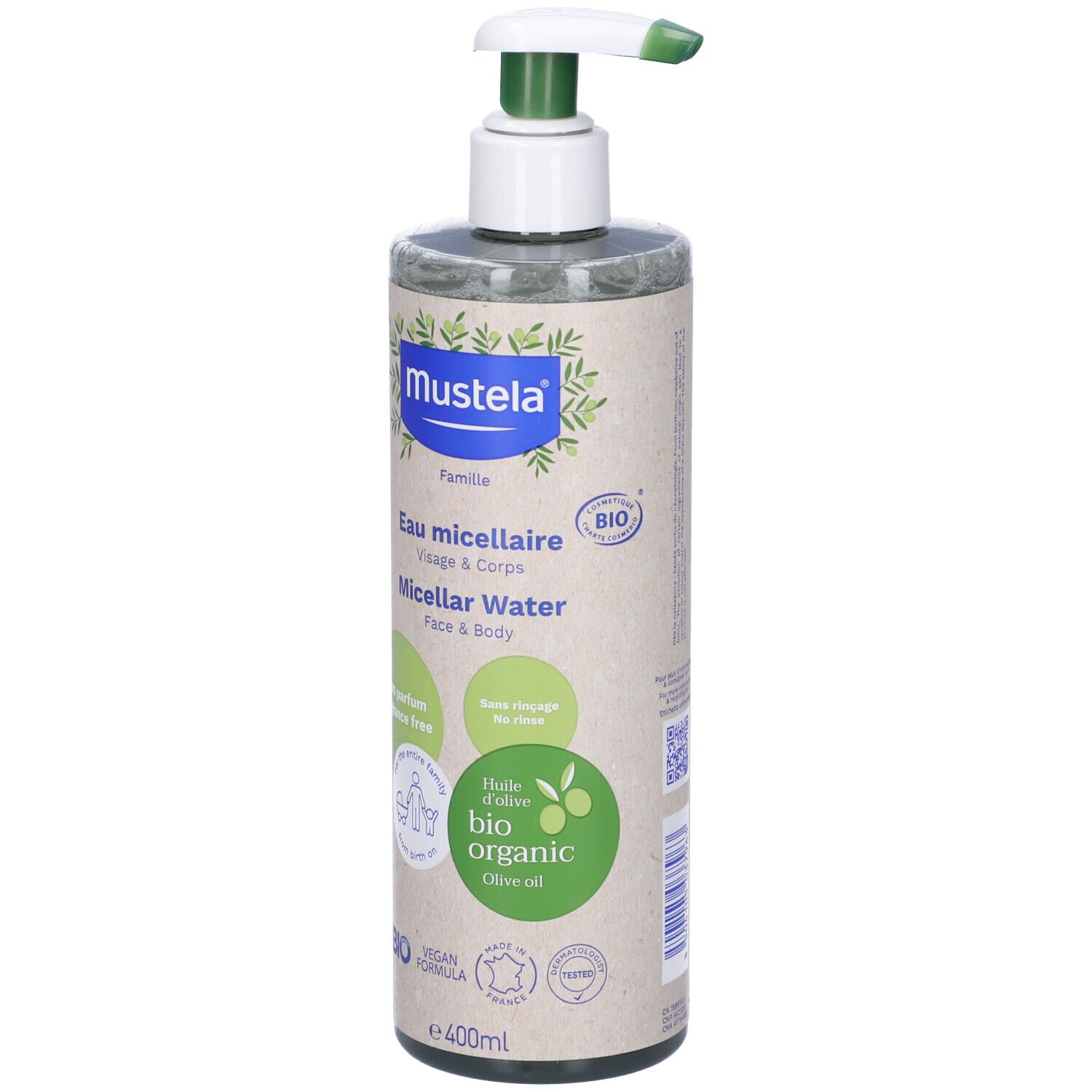 BABY Mizellenwasser ohne Spülung, BIO-zertifiziert, 400 ml