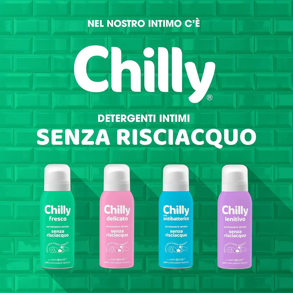 Chilly Fresco Sprühflasche, grün, mit weißem Verschluss. Ohne Spülung.