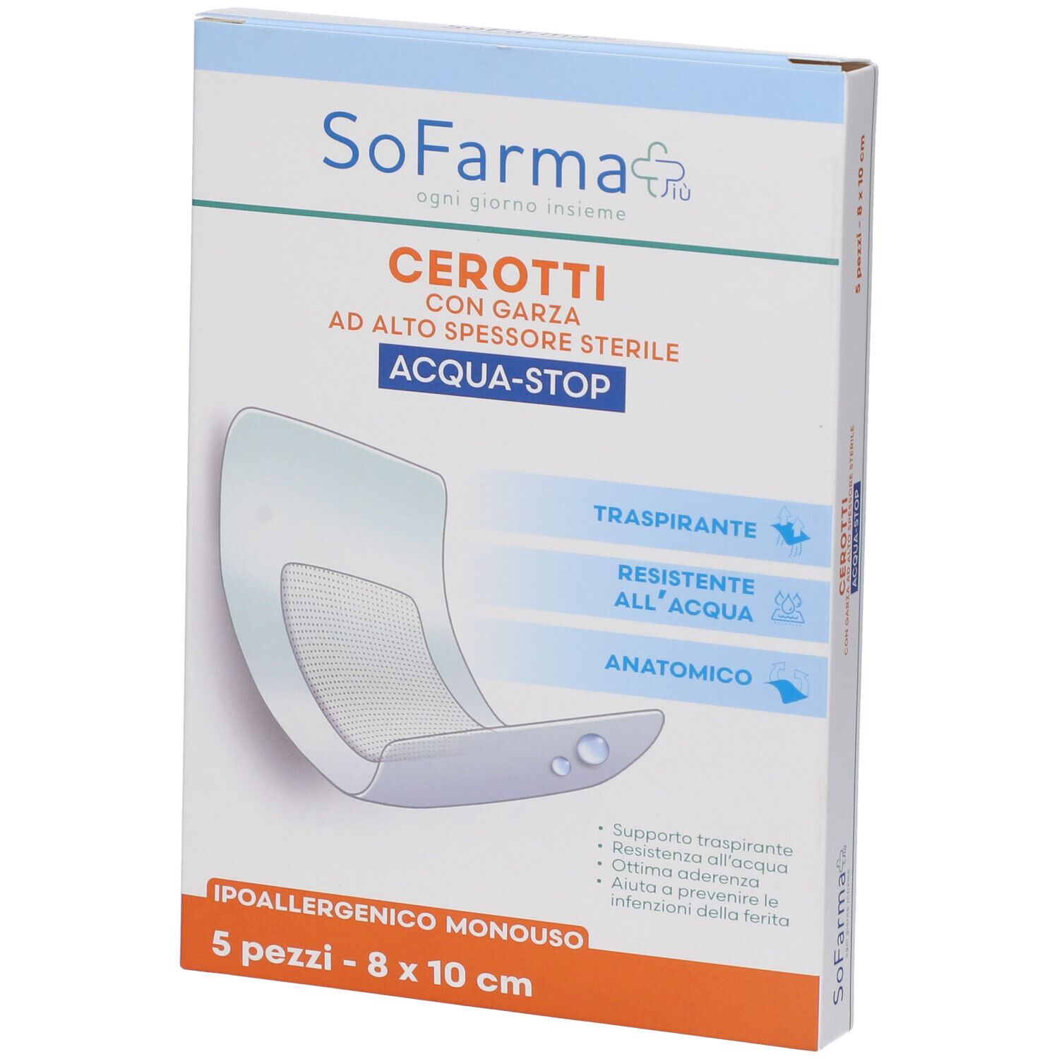 Cerotto Acqua10X7,5 Sofarmapiu 5 St Pflaster