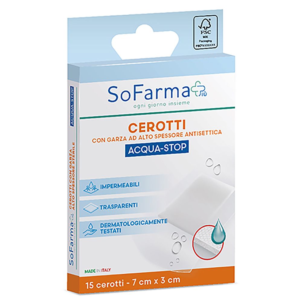 Cerotto Acqua 7X3 Sofarmapiu' 15 St Pflaster