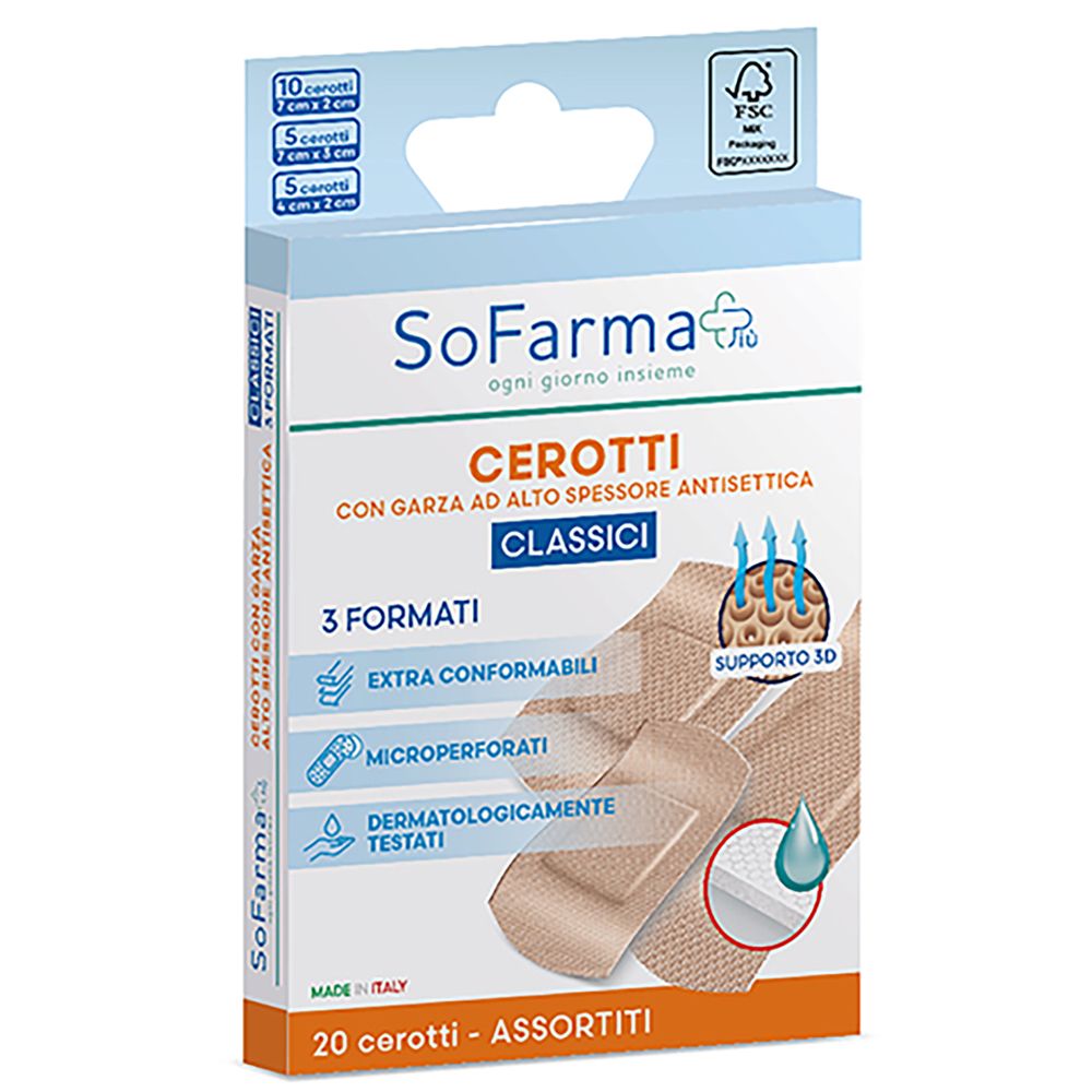 So.farma.morra Cerotto Classico Sofarmapiu' Assortiti 20 Pezzi - Immagine 3