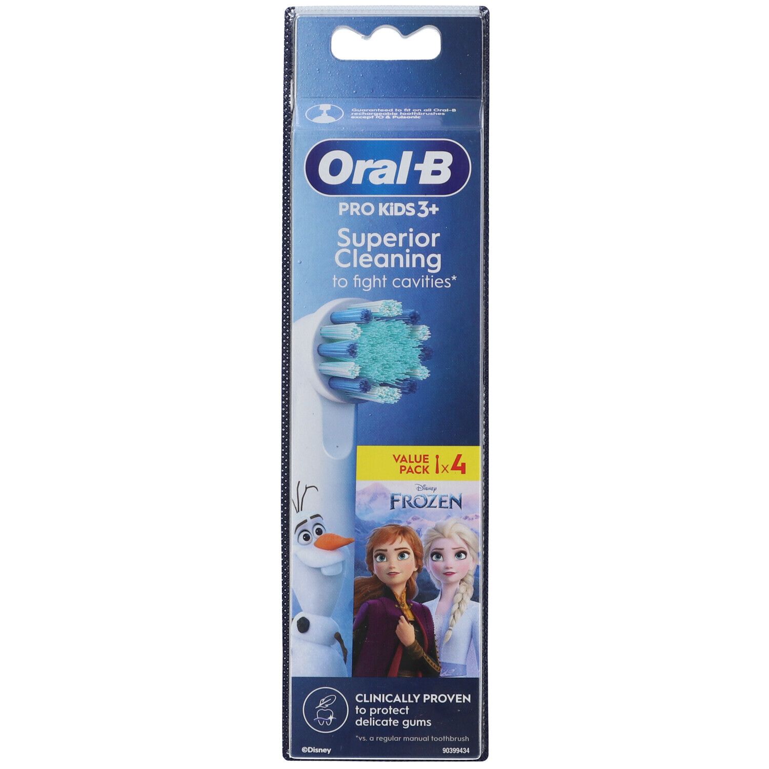 Testine di ricambio Oral-B Pro Kids 3+. Confezione Frozen. Testina con setole blu. "Superior Cleaning".