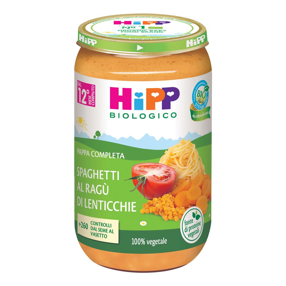 HiPP Pappa Completa Spaghetti al Ragù di Lenticchie