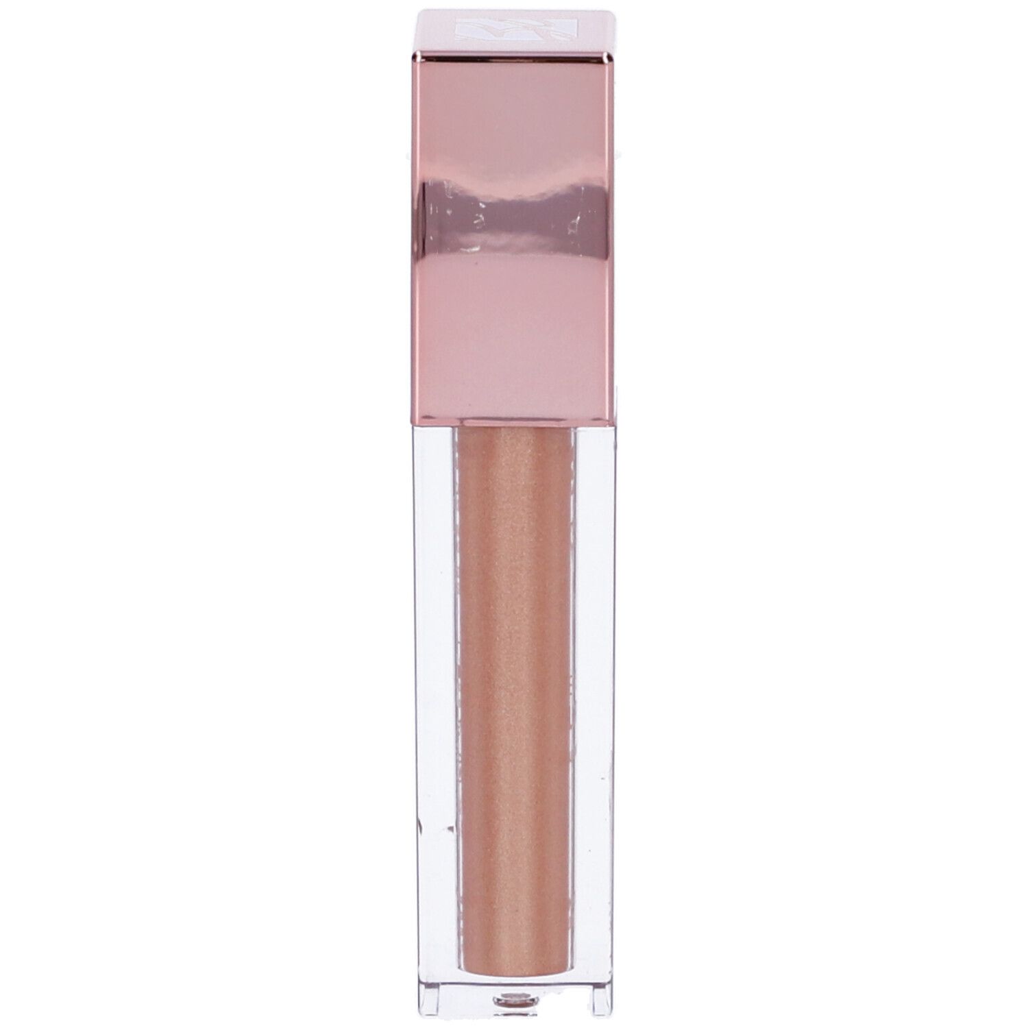 Illuminante liquido in flacone trasparente con tappo rosa.