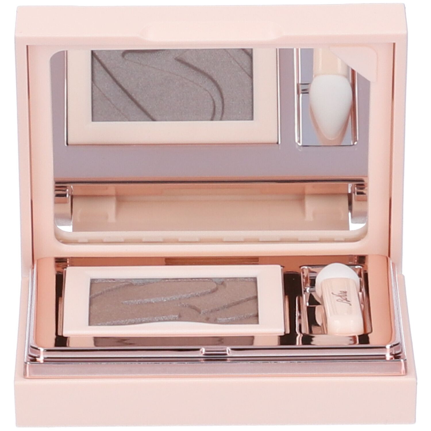 Ombretto compatto rosa. Include specchio e applicatore. Due tonalità taupe.