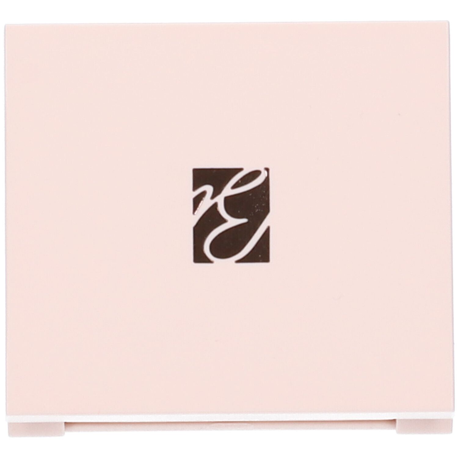 Astuccio ombretto rosa chiaro, chiuso. Sulla parte superiore è presente un logo.
