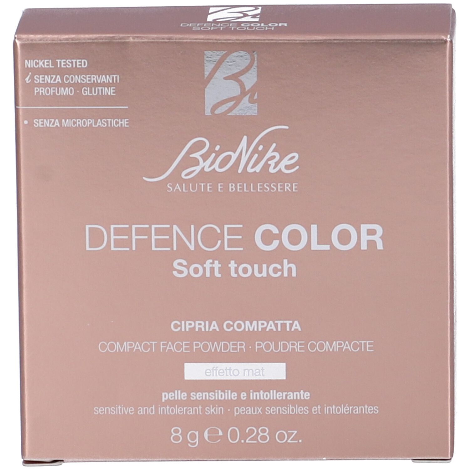 BioNike Defence Color Soft Touch Kompaktpuder, 8g. Für empfindliche Haut.