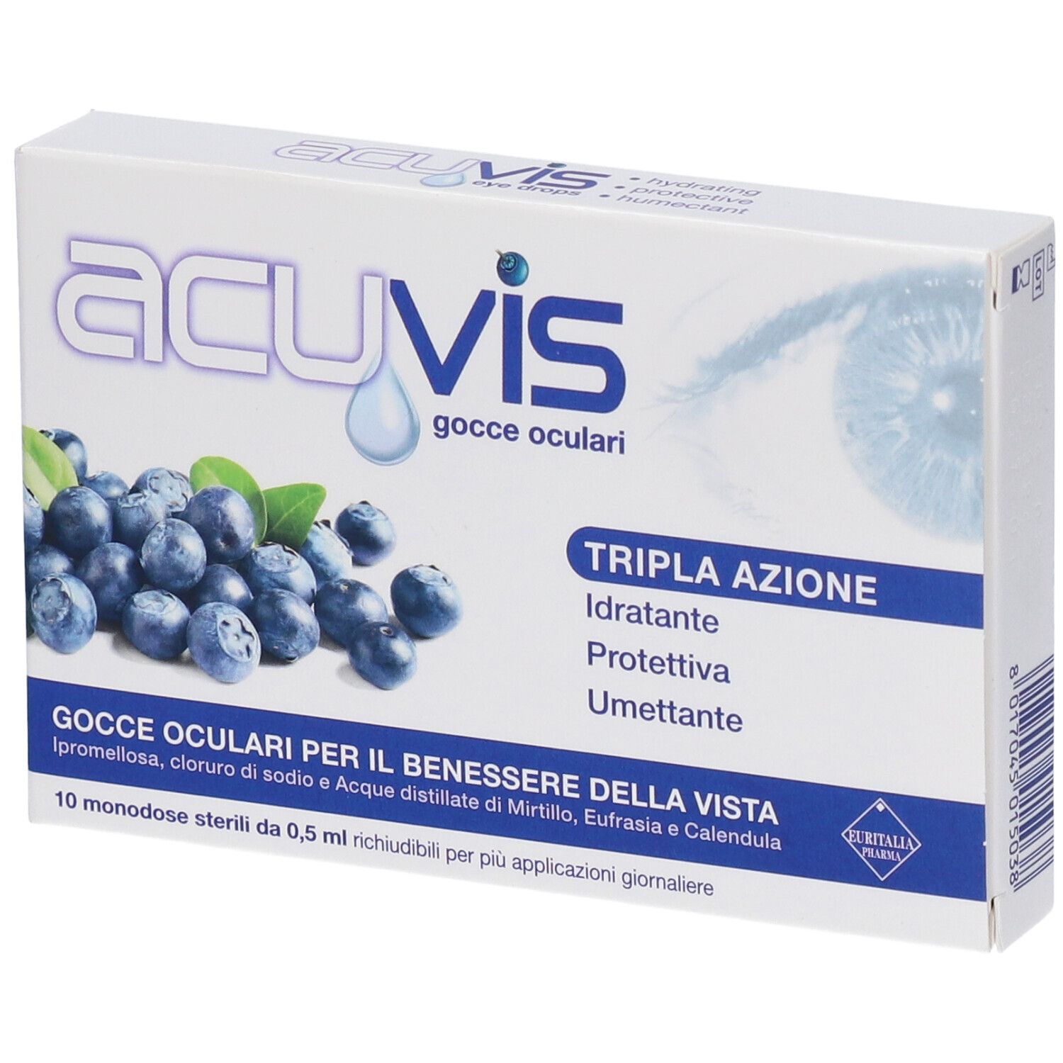 Acuvis Gocce Oculari 10Fl 0,5M 10x0,5 ml Lösung