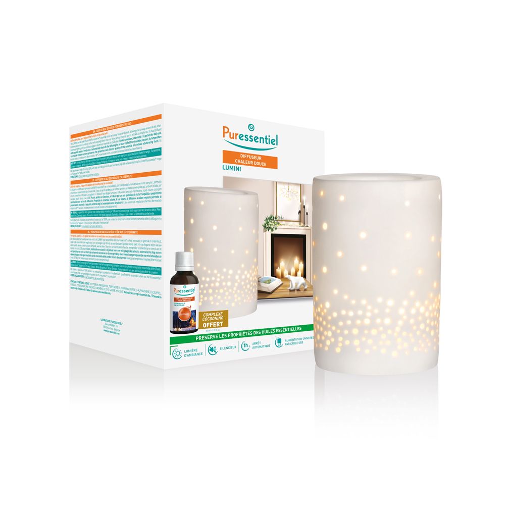 Puressentiel Cofanetto Diffusore Calore Dolce Lumini + Miscela Cocooning 10ml
