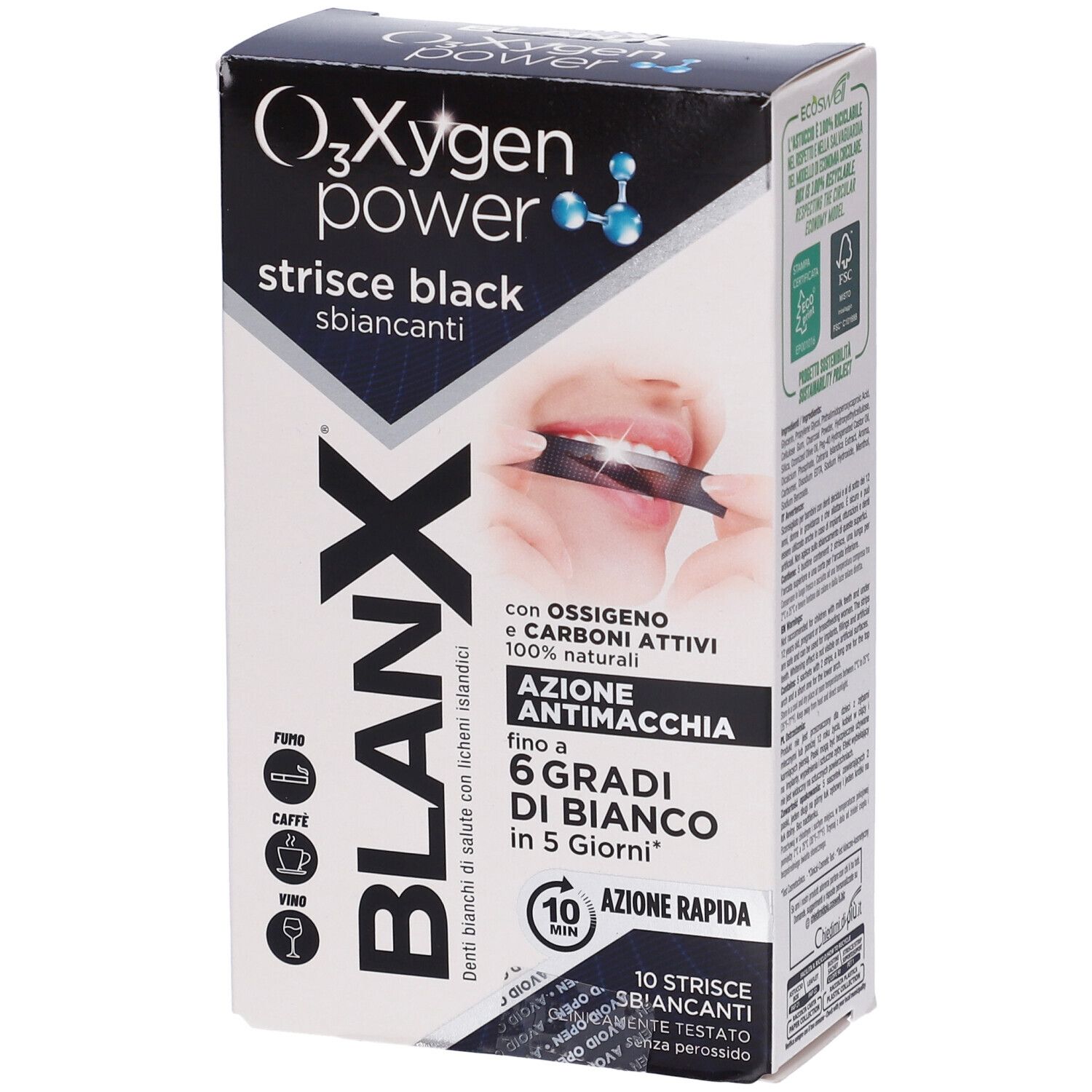Coswell Bianco/Bianchi Blanx O3 X Strisce Black 5 Pezzi - Immagine 3