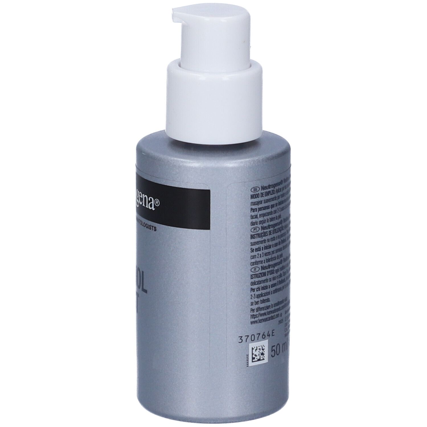 Neutrogena Retinol Boost Gesichtscreme-Flasche mit seitlicher Beschriftung und 50 ml Angabe.