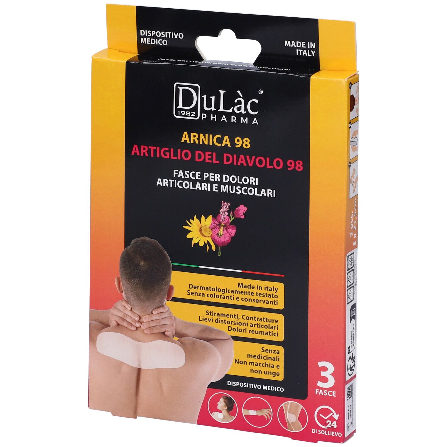 Dulac Dulàc Arnica 98 Fasce Per Dolori Muscolari Articolari 3 Pz Cerotto Bambino