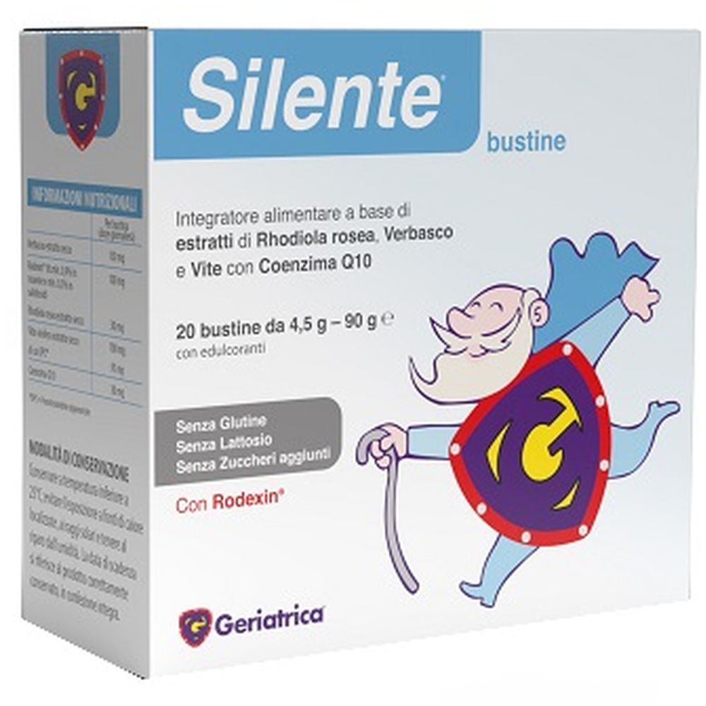 Silente Integratore Alimentare a Base di Rhodiola Verbasco Vite e Coenzima Q10 20 Bustine - Geriatrica - Immagine 8