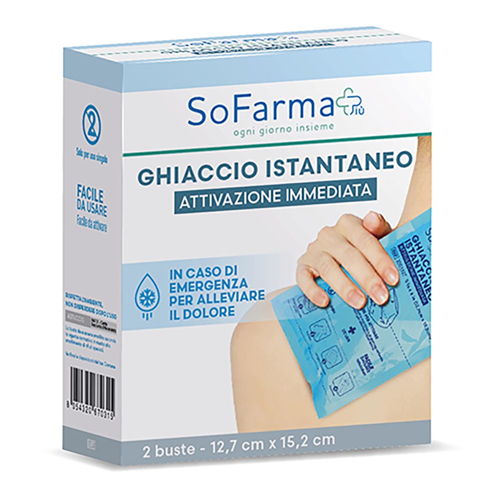 Sofarma Ghiaccio Istantaneo Sofarmapiù Per Sollievo Rapido 2 Pezzi - Immagine 3