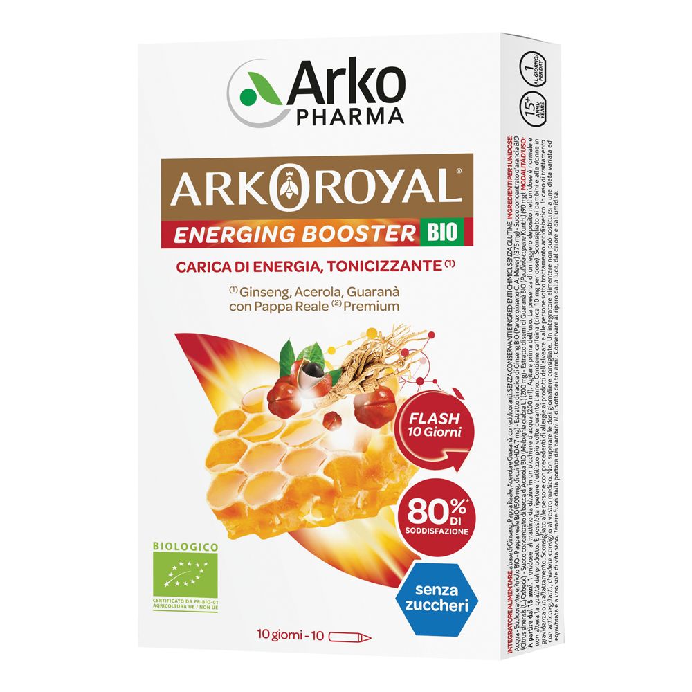 Arkoroyal Energing Booster Bio 10 Flaconcini Da 15 Ml - risparmia il 10% con il codice: ARKO10