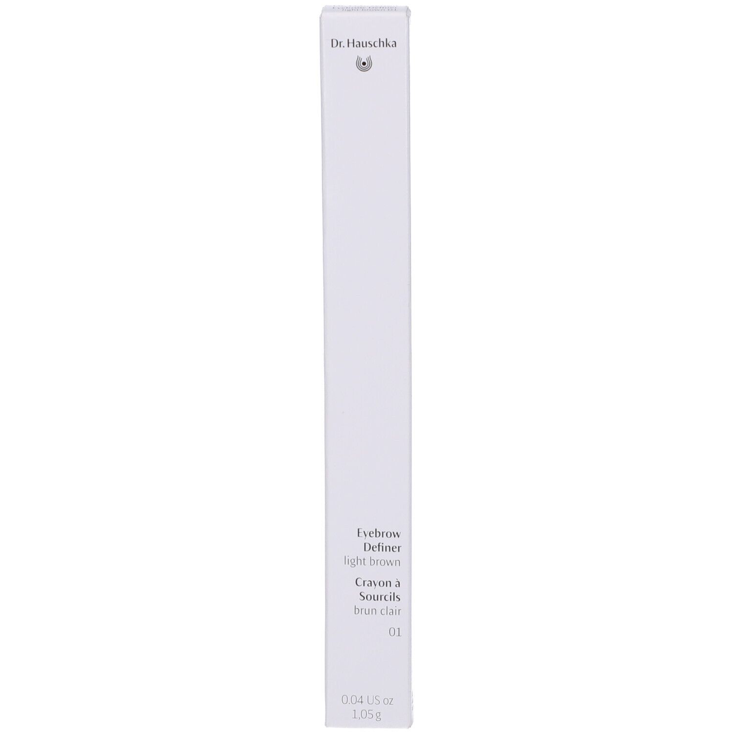 Confezione bianca con scritta: Eyebrow Definer, light brown, 01.