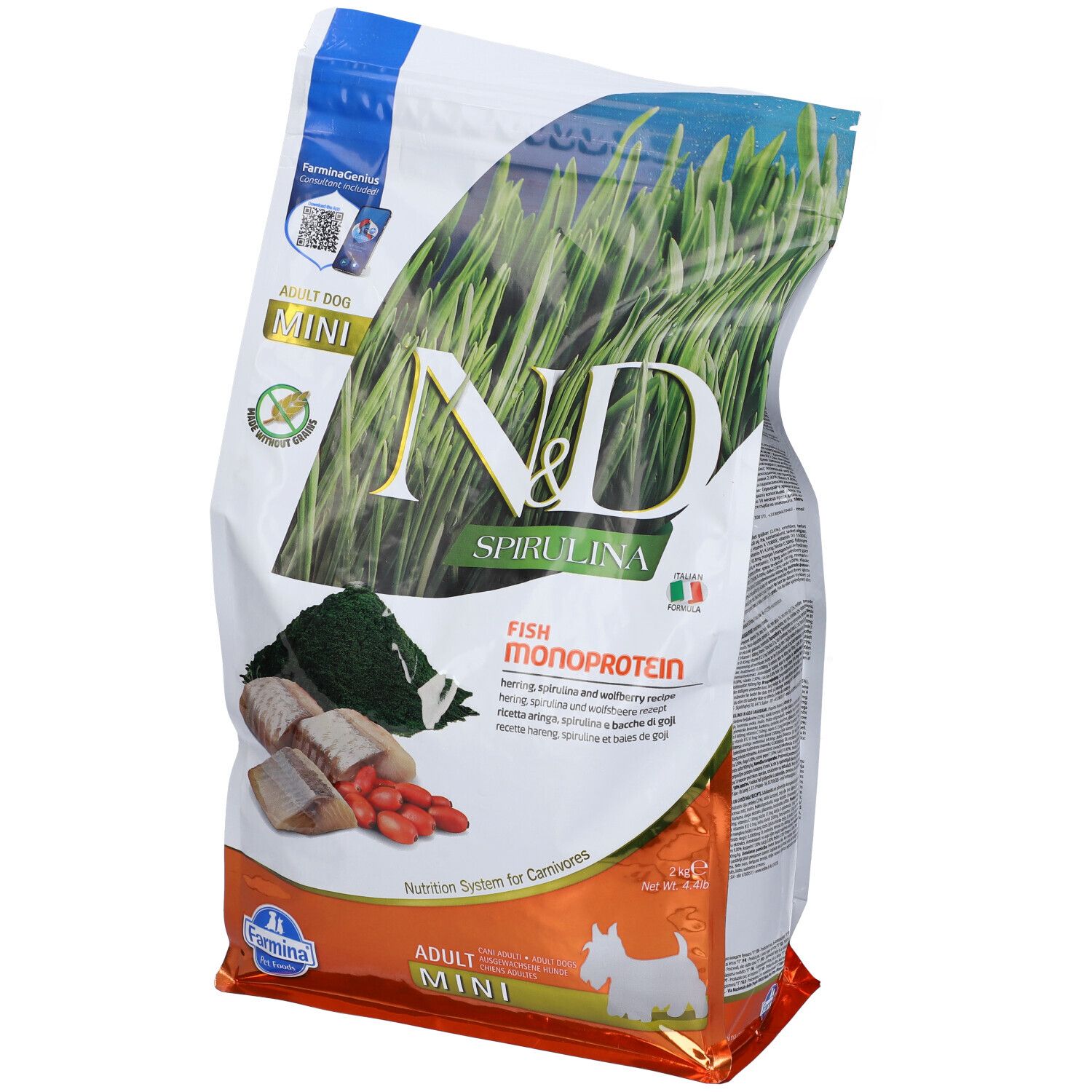 Farmina N&D Herring, Spirulina And Wolfberry Adult Mini