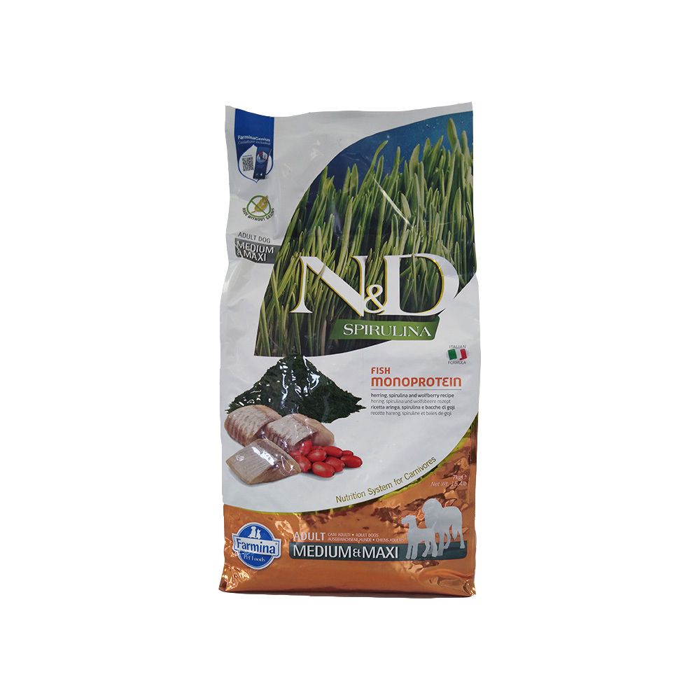 Farmina N&D Spirulina Ricetta aringa, spirulina e bacche di Goji.