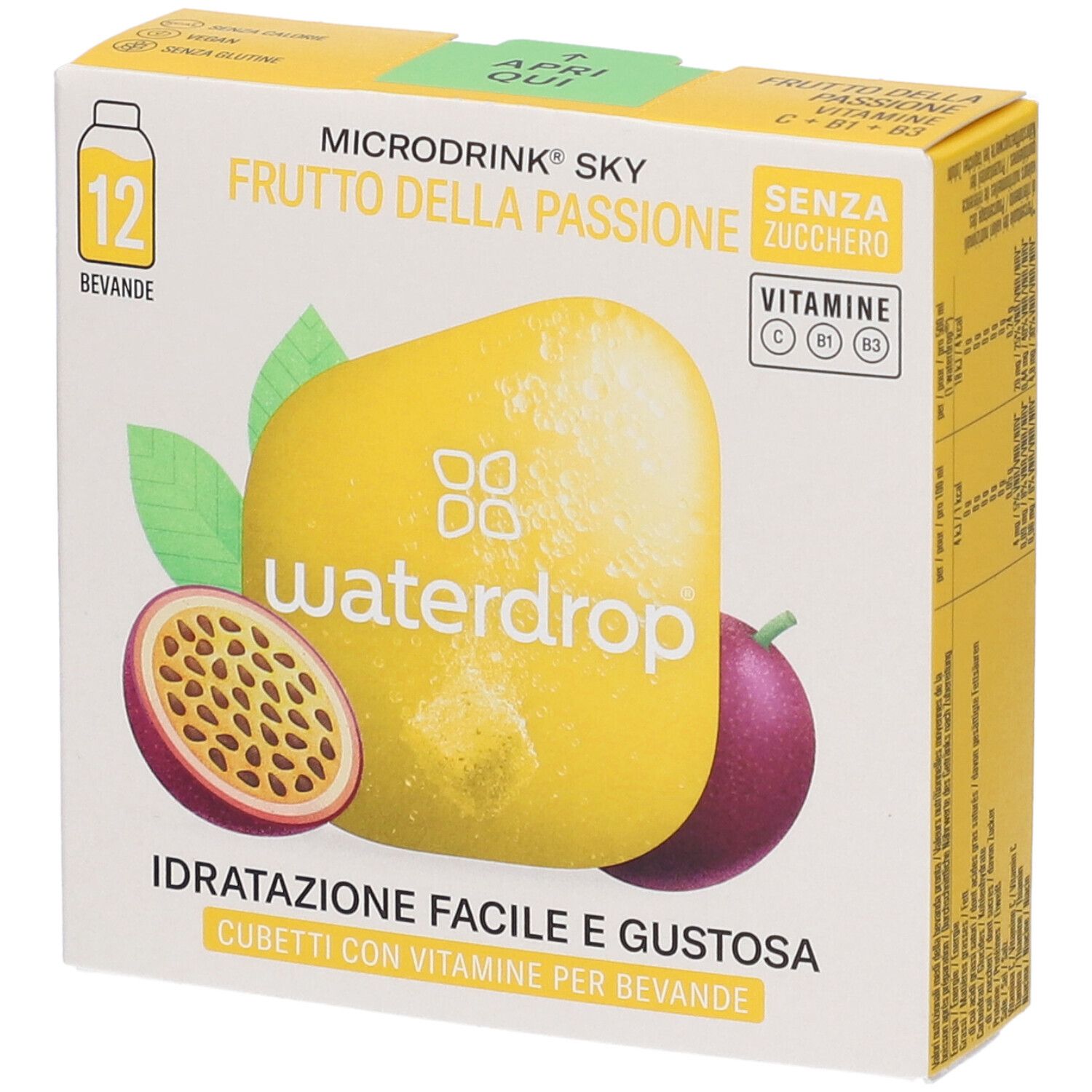 Waterdrop Microdrink Sky Gusto Frutto della Passione - Fragola-ananas - Fico d'India