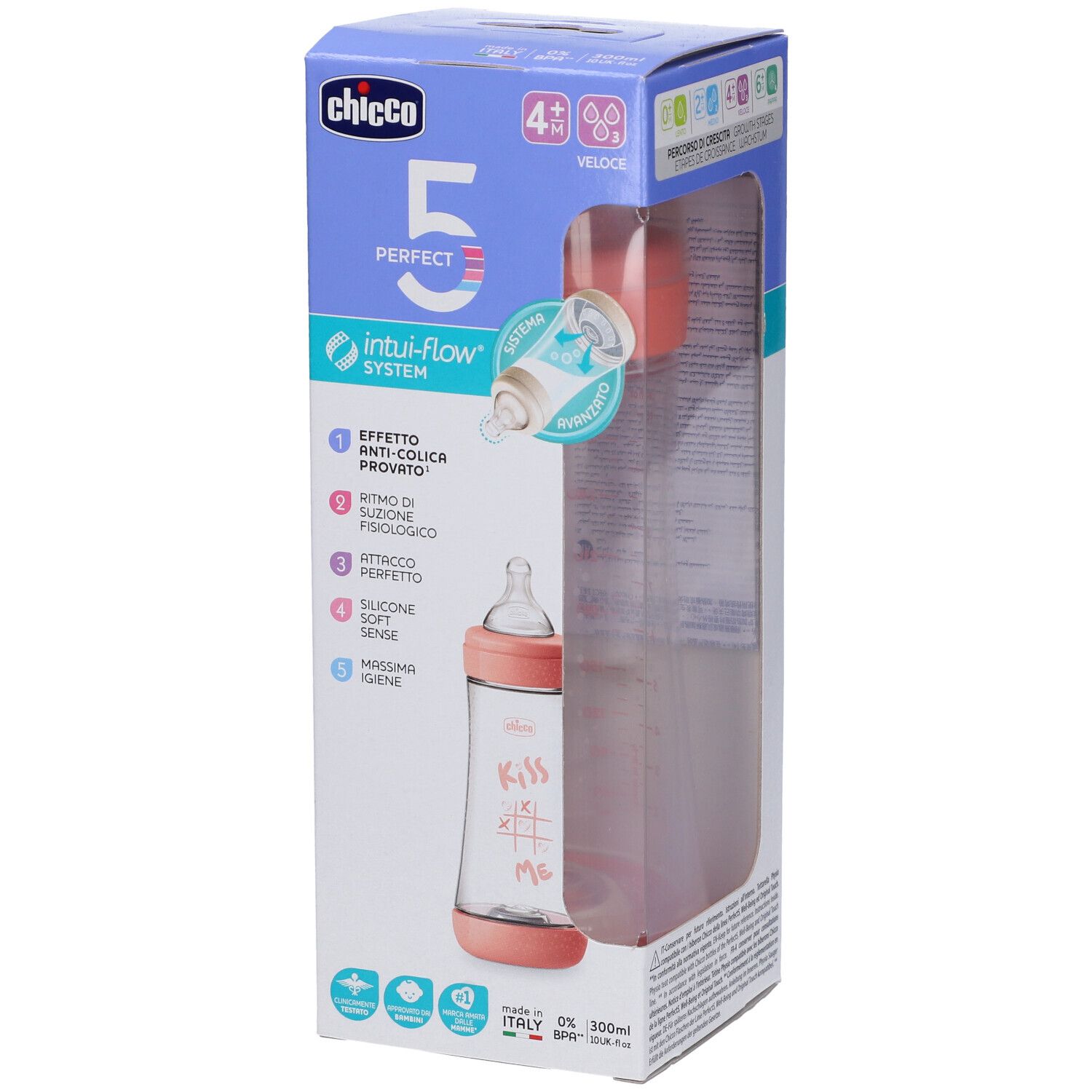 Chicco Biberon P5 300ml Fast Silicone