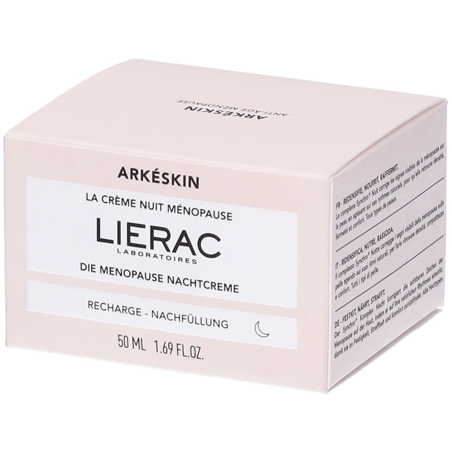 Confezione crema. Arkéskin Anti-Age Menopausa. Lierac Laboratoires. La Crema Notte Menopausa. 50 ml.