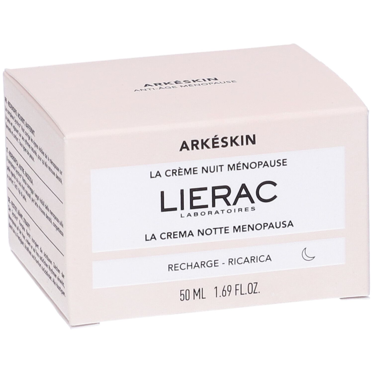 Confezione crema. Arkéskin Anti-Age Menopausa. Lierac Laboratoires. La Crema Notte Menopausa. 50 ml.