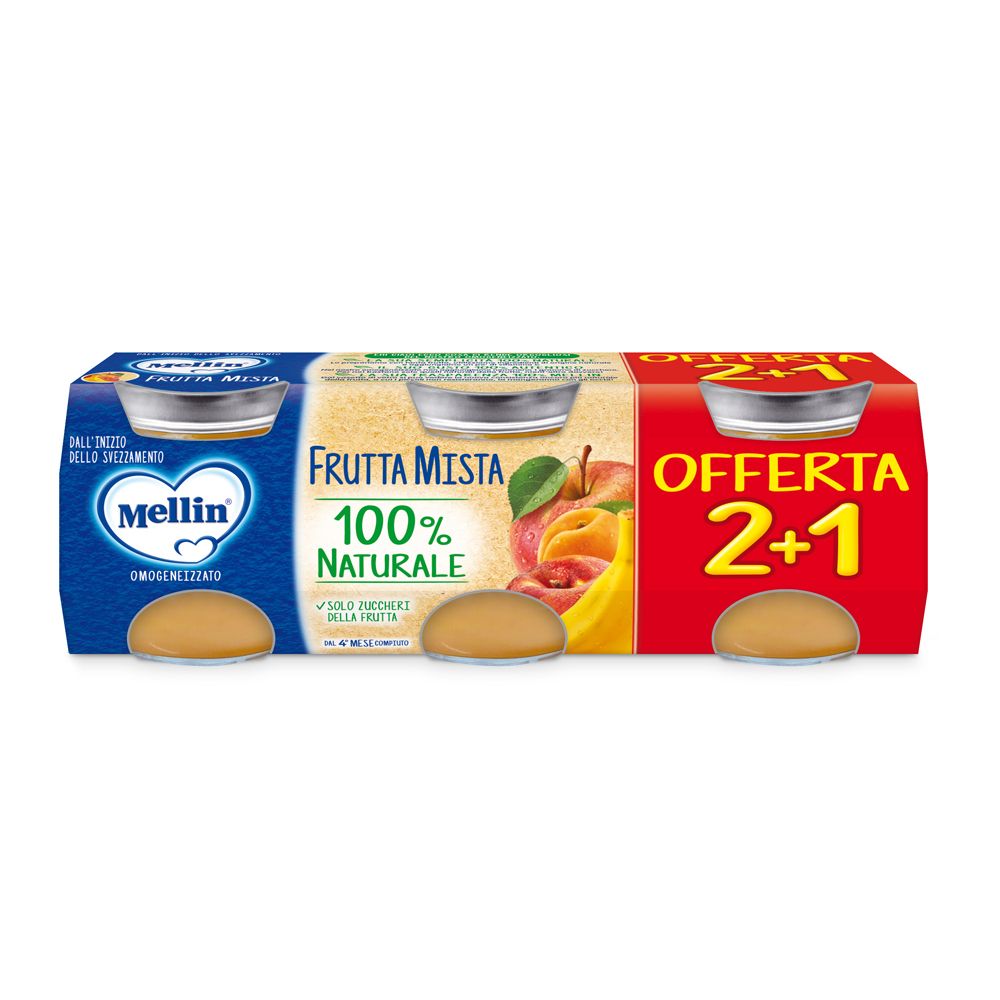 Mellin Omog Frutta MIX 3PZ 3x100 g Brei