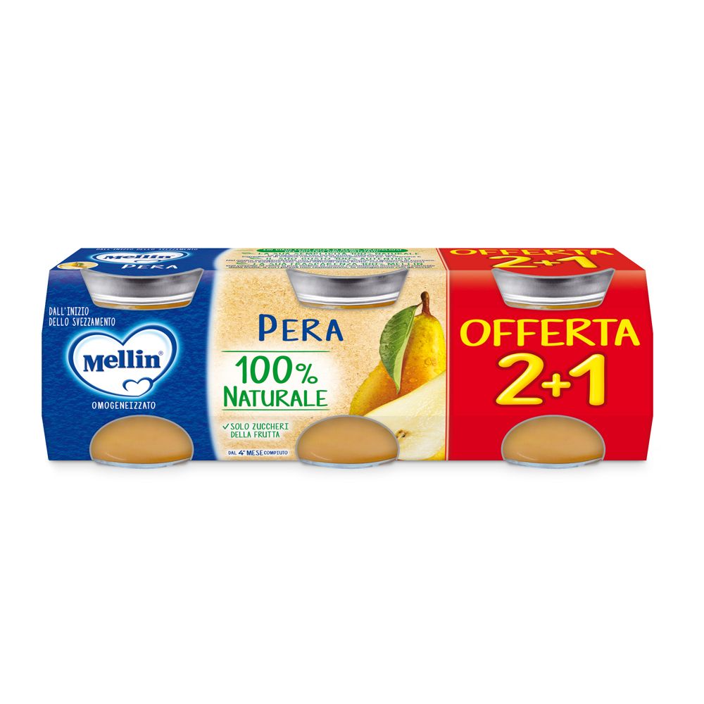 Mellin Omog Pera 3PZ 100G 3x100 g Brei