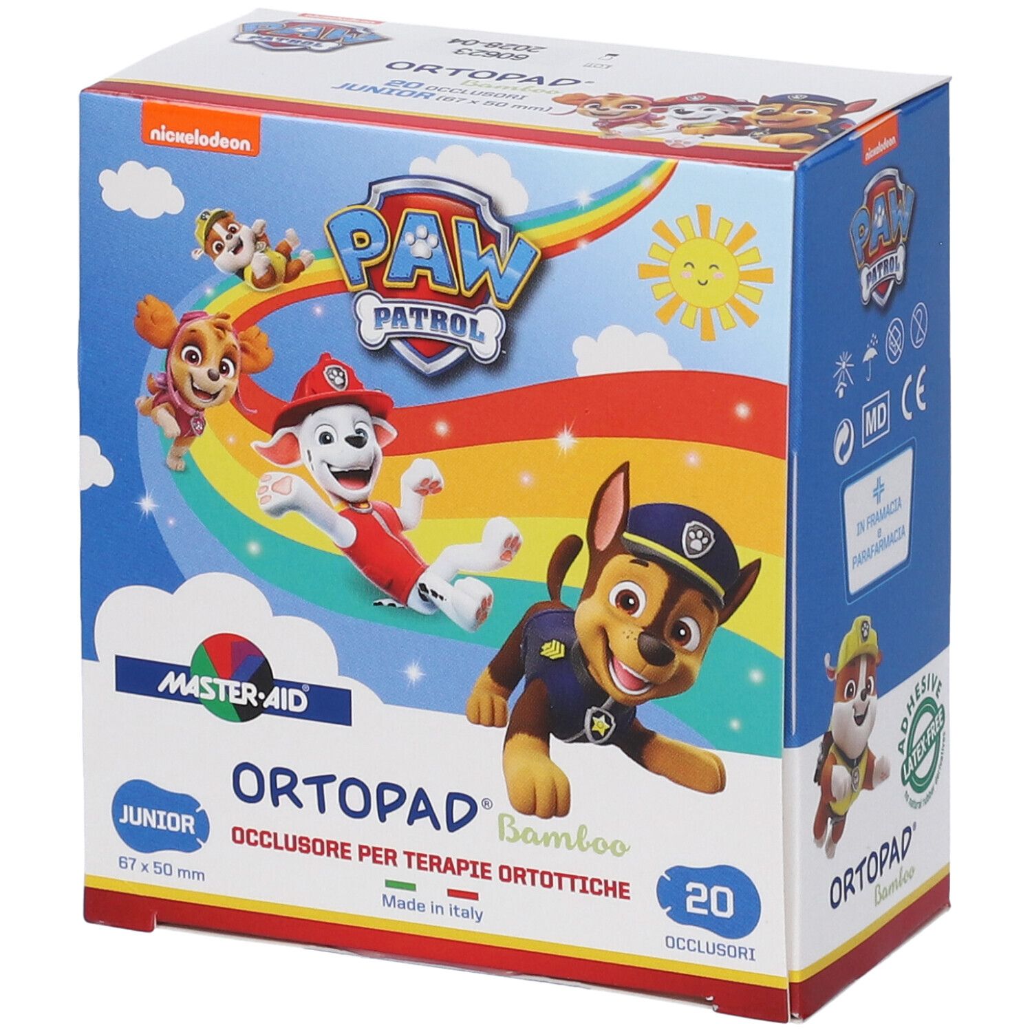 Ortopad Bamboo Paw Patrol Cerotto Occlusore Junior