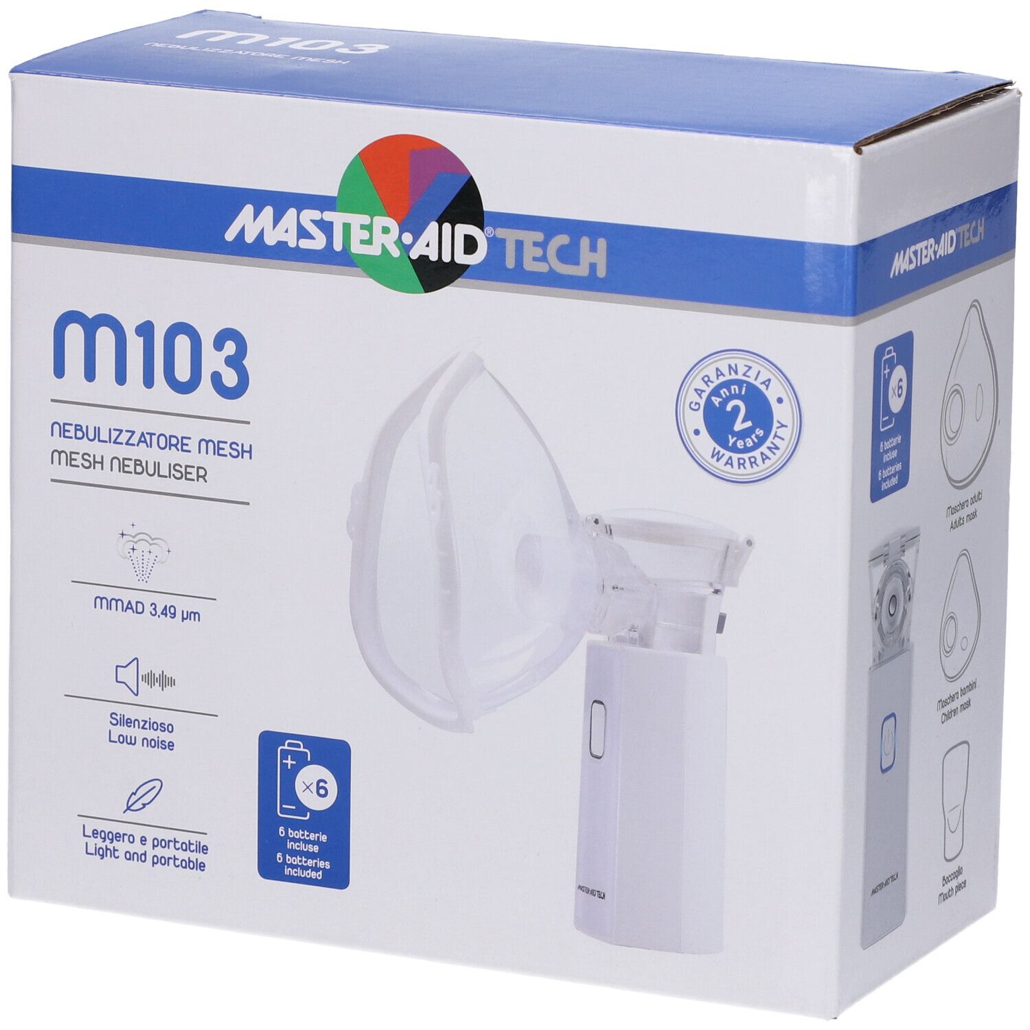 Master-Aid M103 Nebulizzatore Ultrasuoni Aerosol Tecnologia Mesh