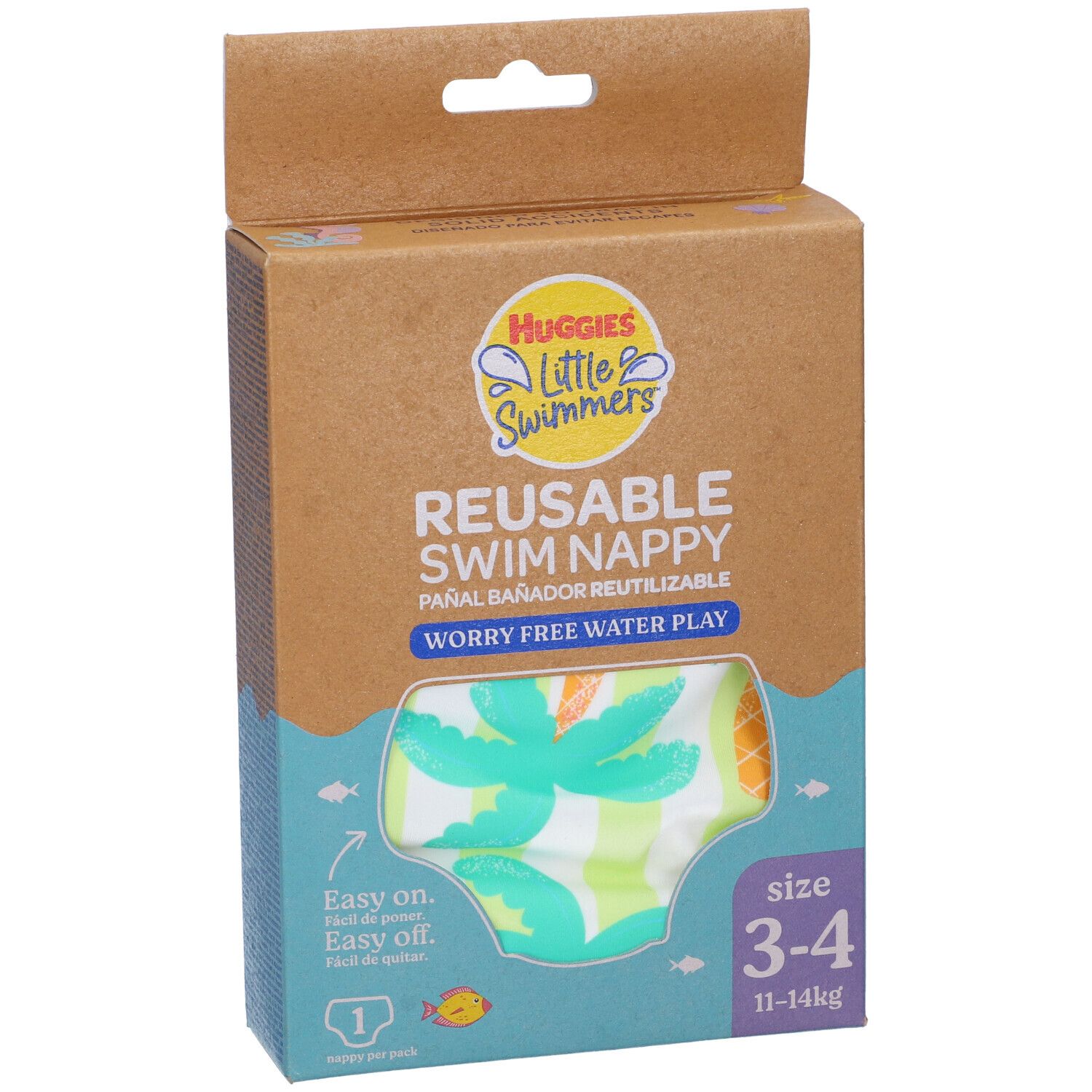 Huggies Little Swimmers wiederverwendbare Schwimmwindel Gr 3-4 (11-14kg) Tropical