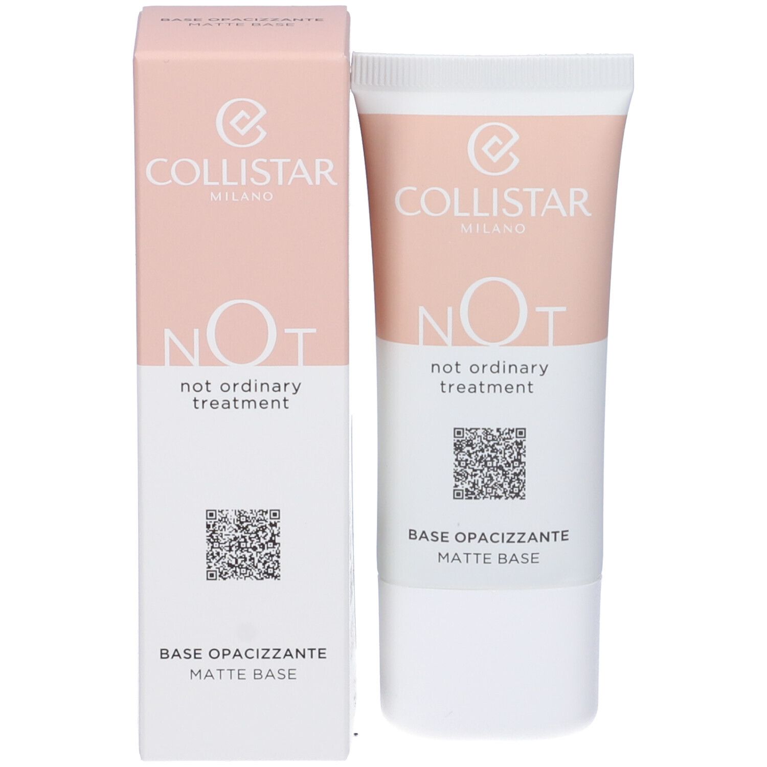 Collistar NOT Matte Base: Eine Tube und eine Schachtel mit mattierender Grundierung.