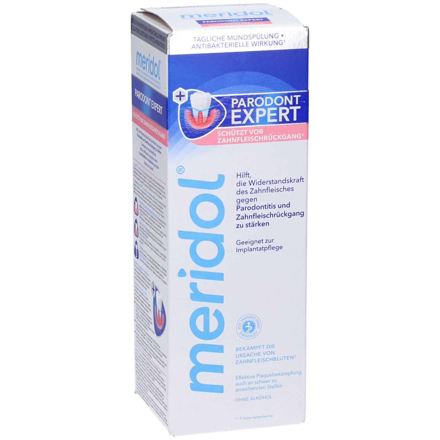 Confezione di Meridol Parodont Expert. Informazioni sul prodotto.
