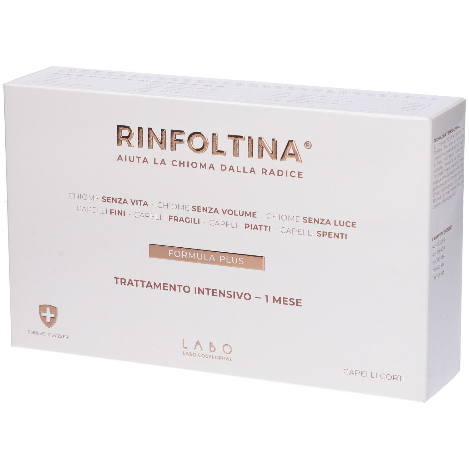 Labo Rinfoltina Plus Trattamento Intensivo Capelli Corti 20 Fiale - risparmia il 20% con il codice: SWISSE20