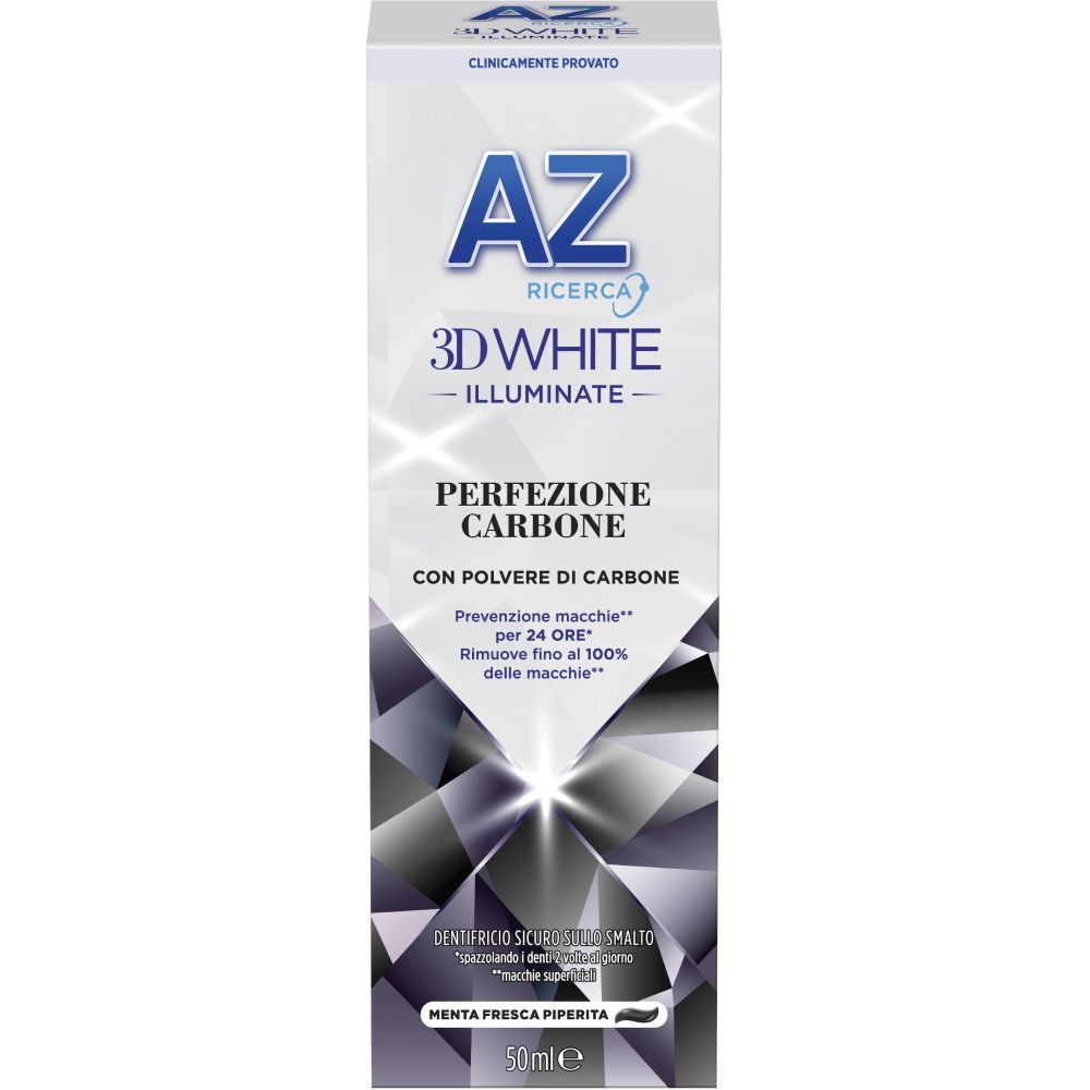 AZ 3D White Dentifricio Illuminante Perfezione Carbone