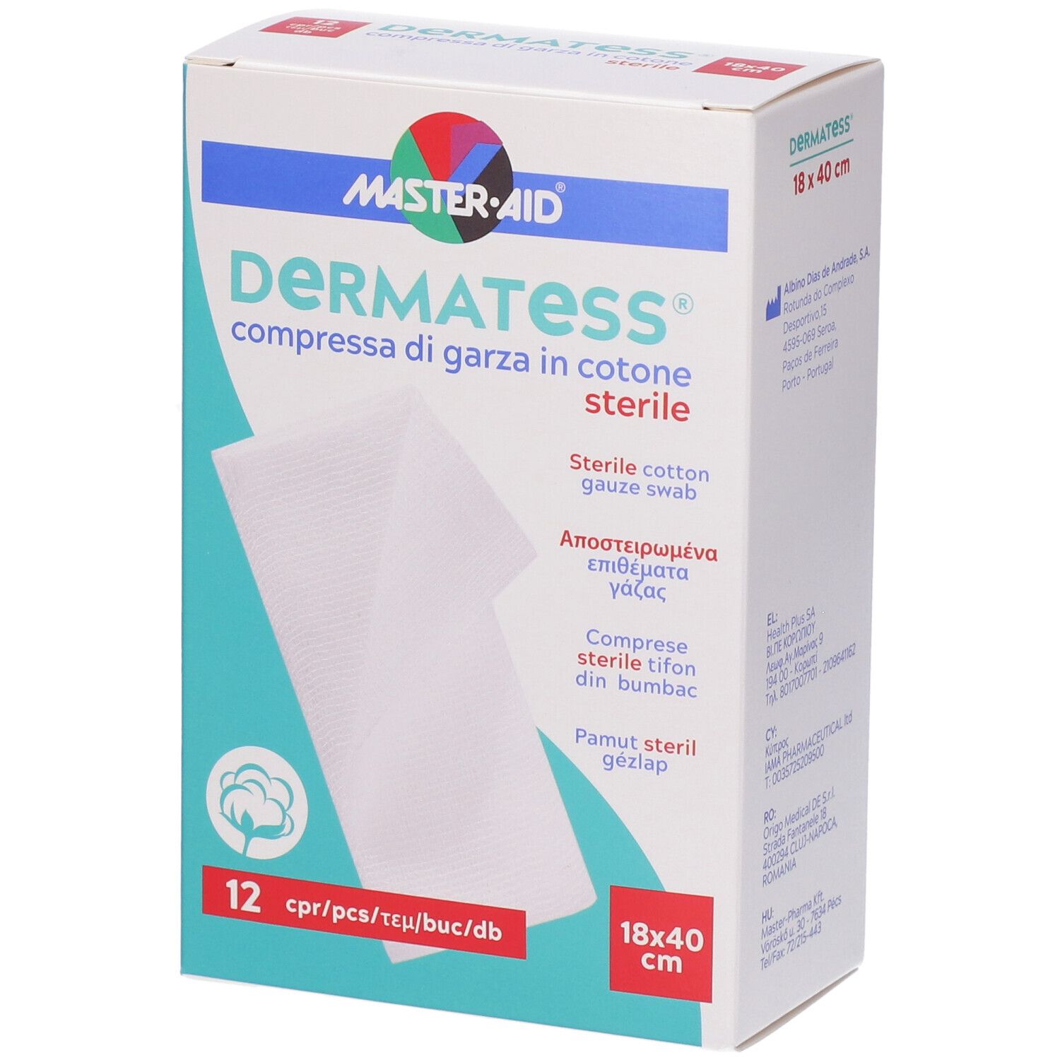 Pietrasanta Pharma Dermatess Garza Sterile In Cotone Per Ferite Misura 18X40 Cm 12 Pezzi - Immagine 4