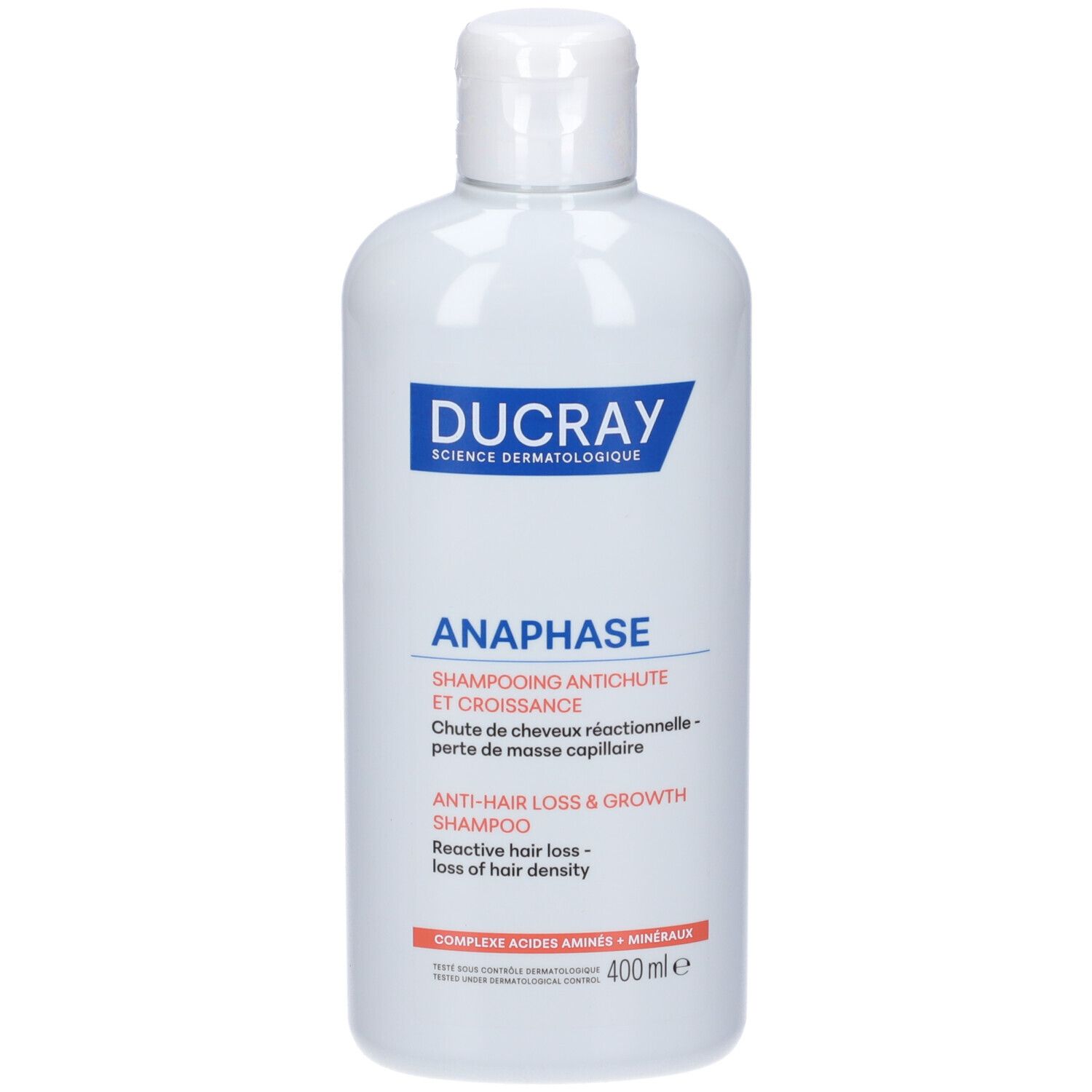 Ducray Anaphase Shampoo contro la caduta e crescita dei capelli, Frena la caduta dei capelli occasionale, 400ml - Risparmia il 10% con il codice: pierre1026