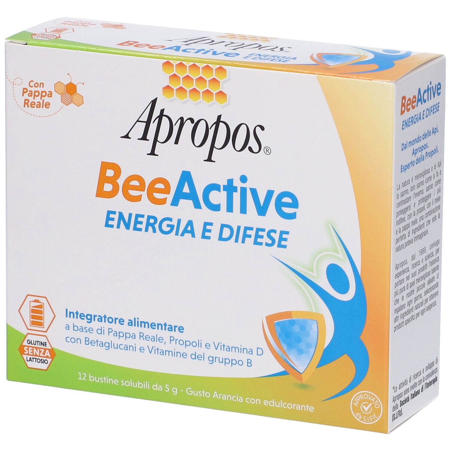Apropos BeeActive Energia E Difese 12 Bustine - Integratore Per Le Difese Immunitarie - Immagine 4
