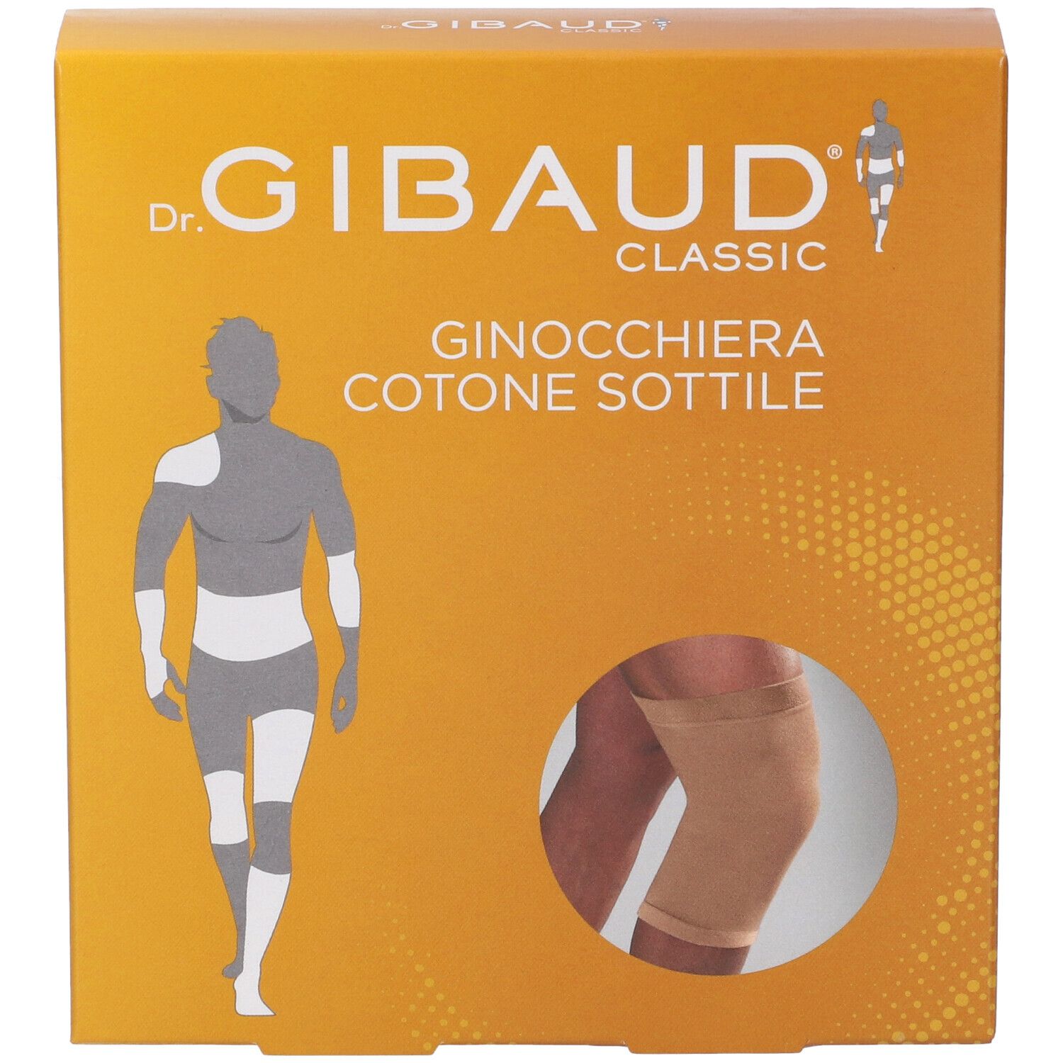 Beige Baumwollkniebandage Gibaud Größe 4 Gibaud
