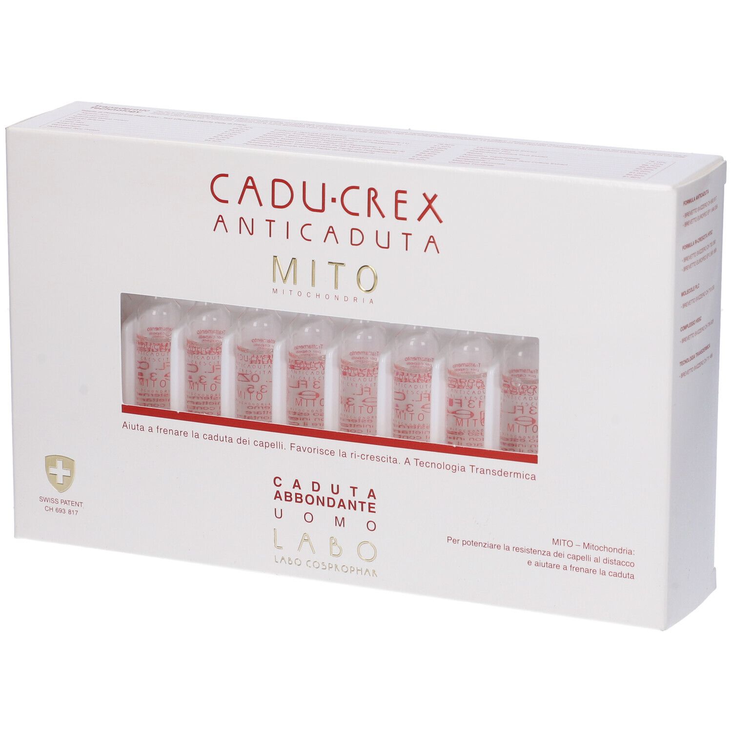 Labo Cadu-Crex Anti-Caduta Mito Caduta Abbondante Uomo 20 Fiale - risparmia il 20% con il codice: SWISSE20