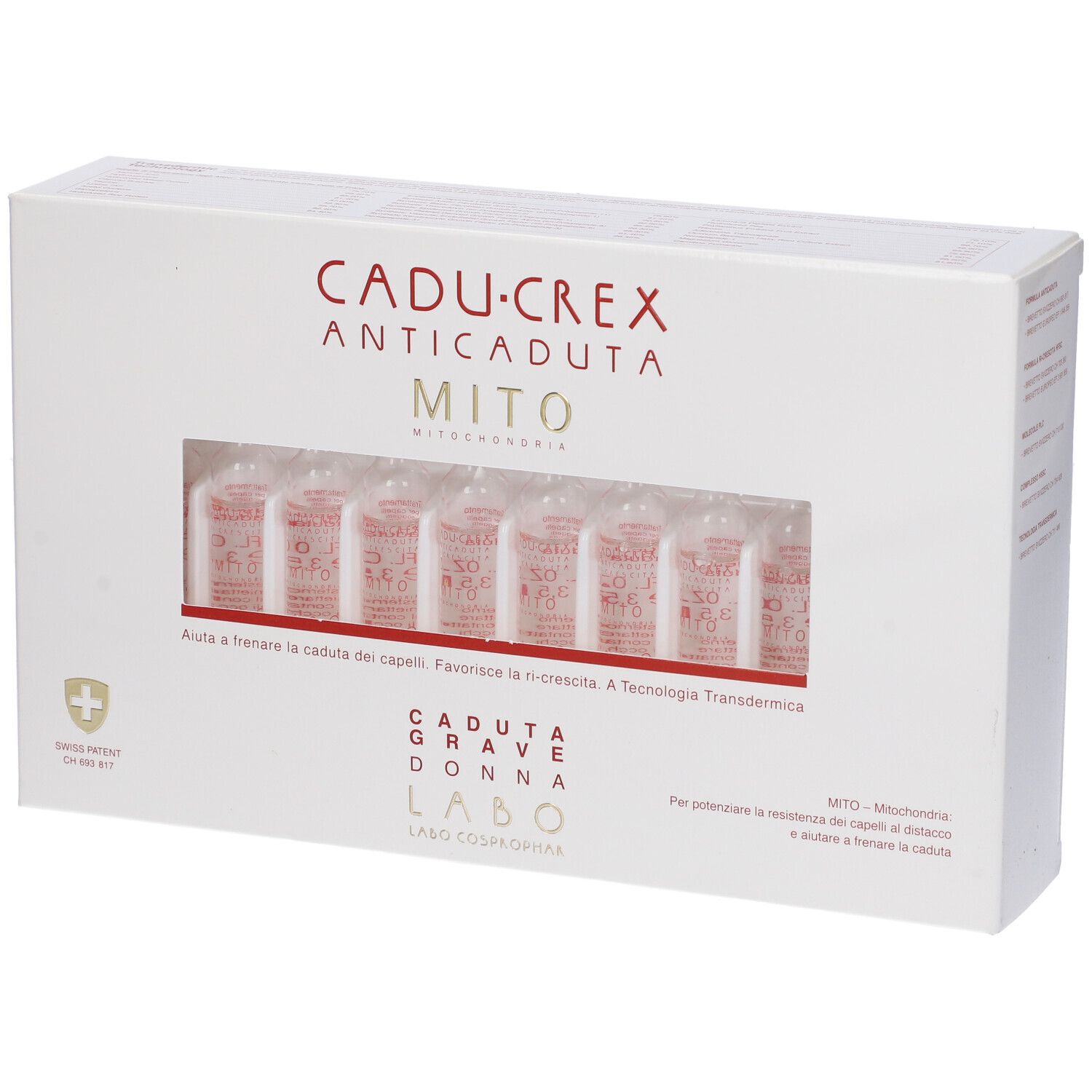 Labo Cadu-Crex Anti-Caduta Mito Caduta Grave Donna 20 Fiale - risparmia il 20% con il codice: SWISSE20