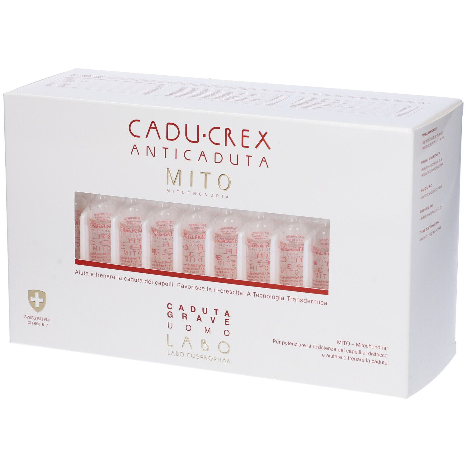 Labo Cadu-Crex Anti-Caduta Mito Caduta Grave Uomo 40 Fiale - risparmia il 20% con il codice: SWISSE20