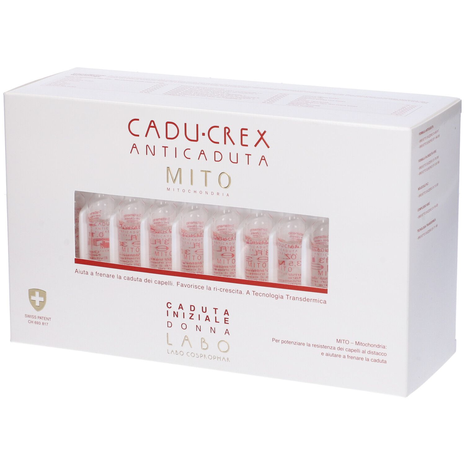 Labo Cadu-Crex Anti-Caduta Mito Caduta Iniziale Donna 40 Fiale - risparmia il 20% con il codice: SWISSE20