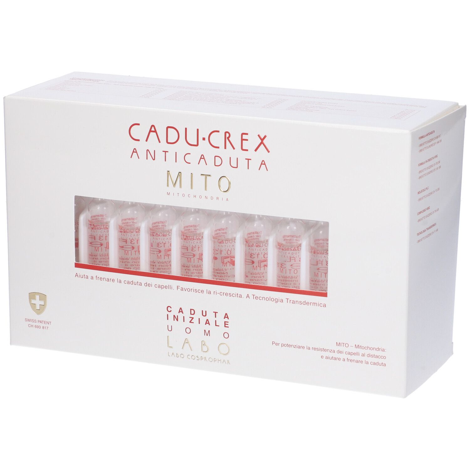 Labo Cadu-Crex Anti-Caduta Mito Caduta Iniziale Uomo 40 Fiale - risparmia il 20% con il codice: SWISSE20