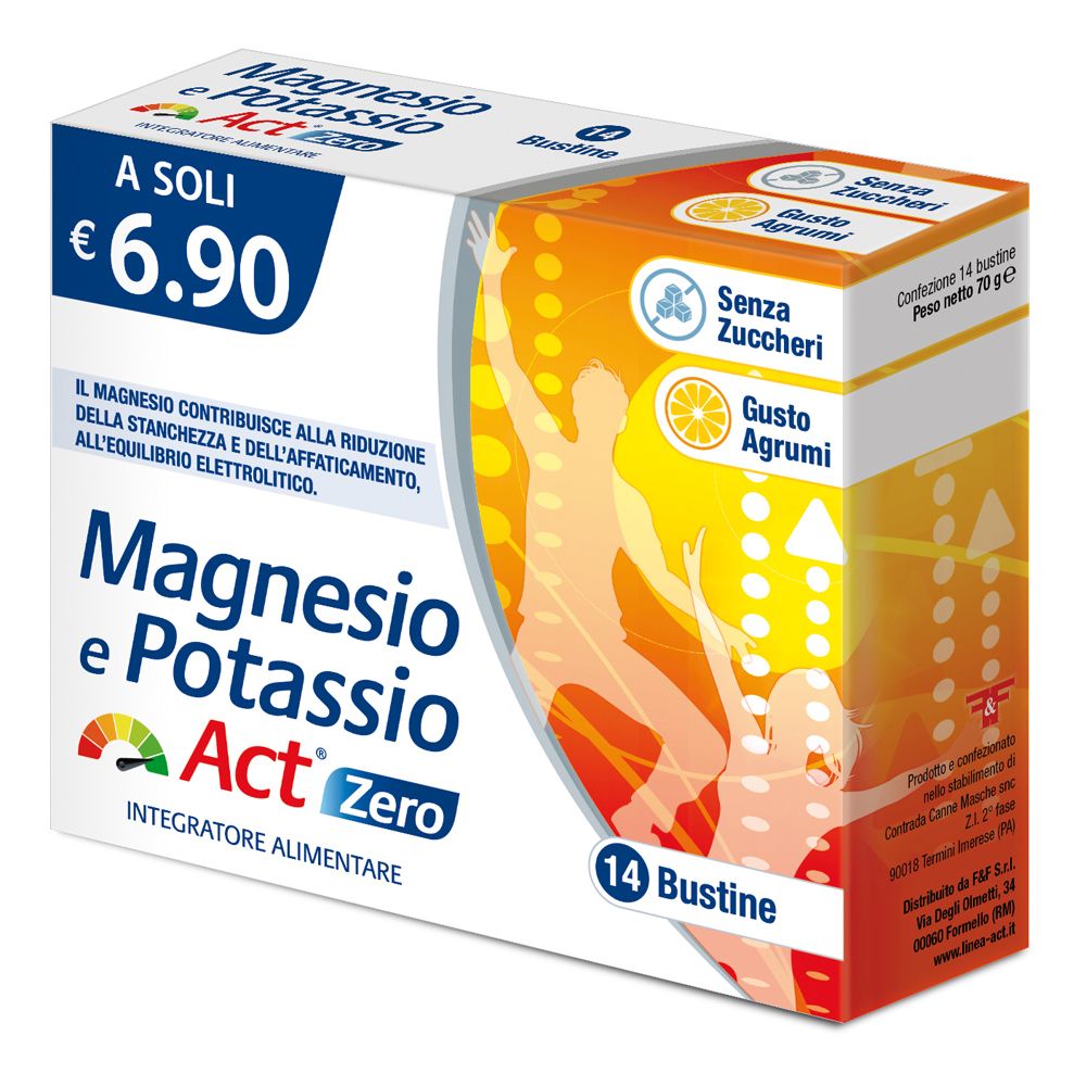 Magnesio E Potassio Act Zero 14 Bustine