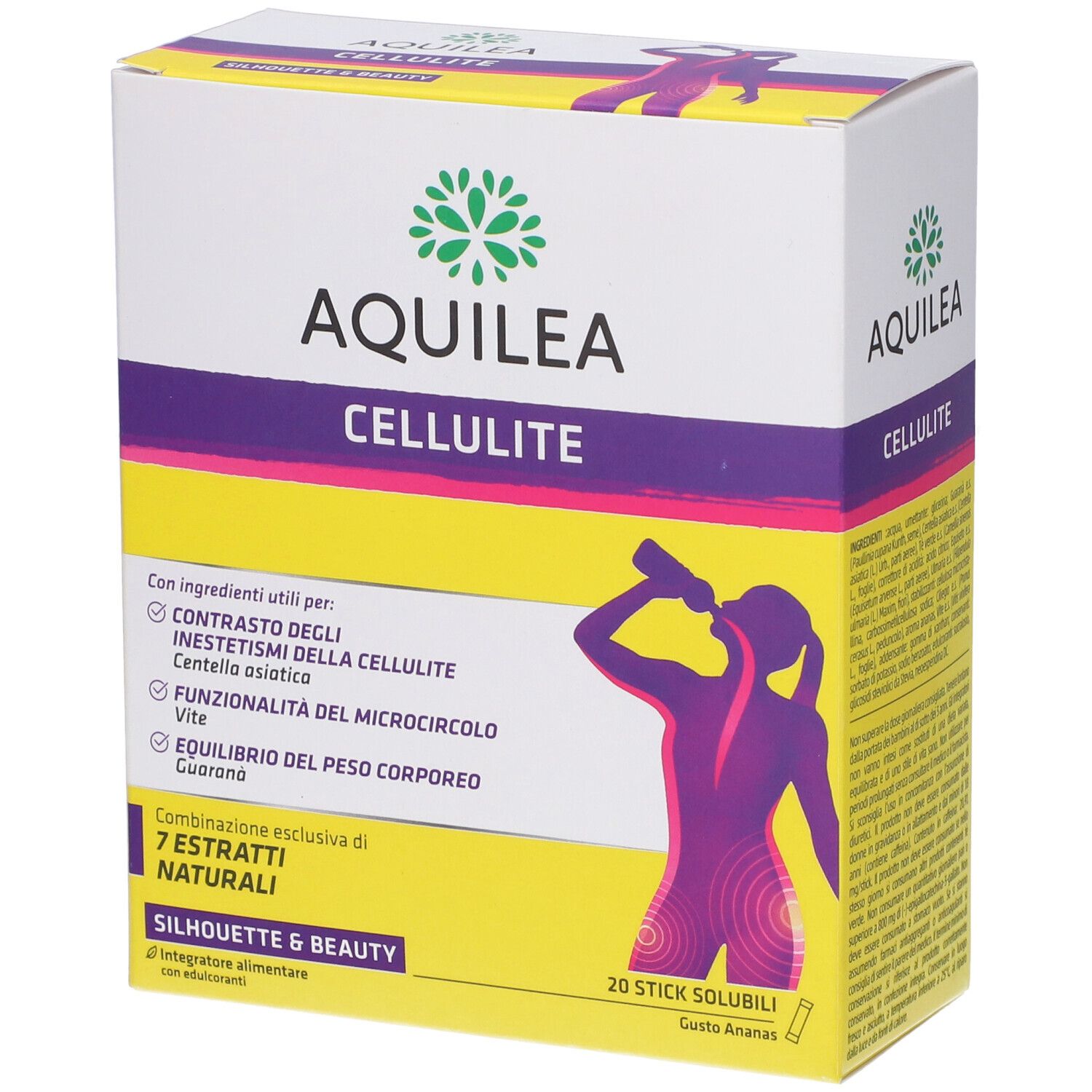 Aquilea Cellulite Stick Solubile Gusto Ananas