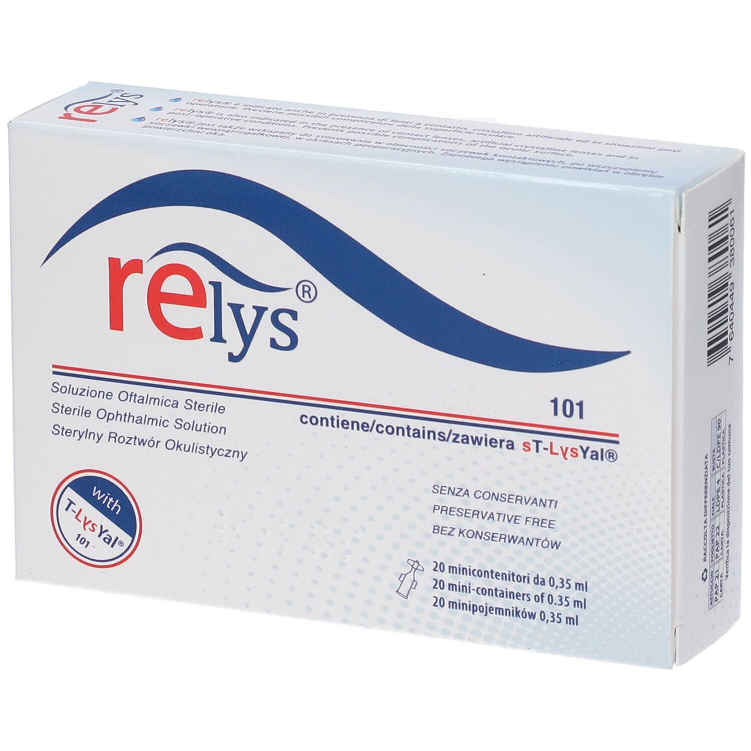 Relys Monodose 20Minicont 20x7 ml Augentropfen