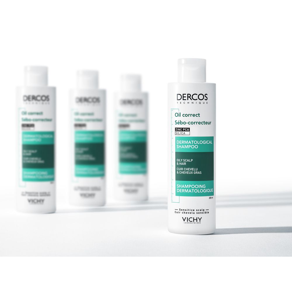Vichy Dercos Oil Correct dermatologisches Shampoo für fettige Kopfhaut und Haare.