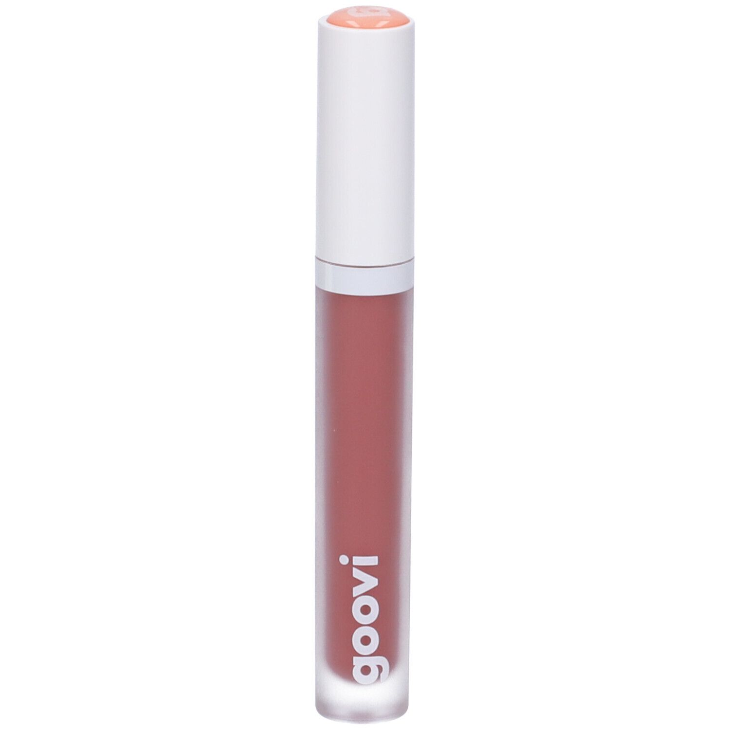 Rossetto con tappo bianco e contenuto rosa. Il marchio "goovi" è visibile.