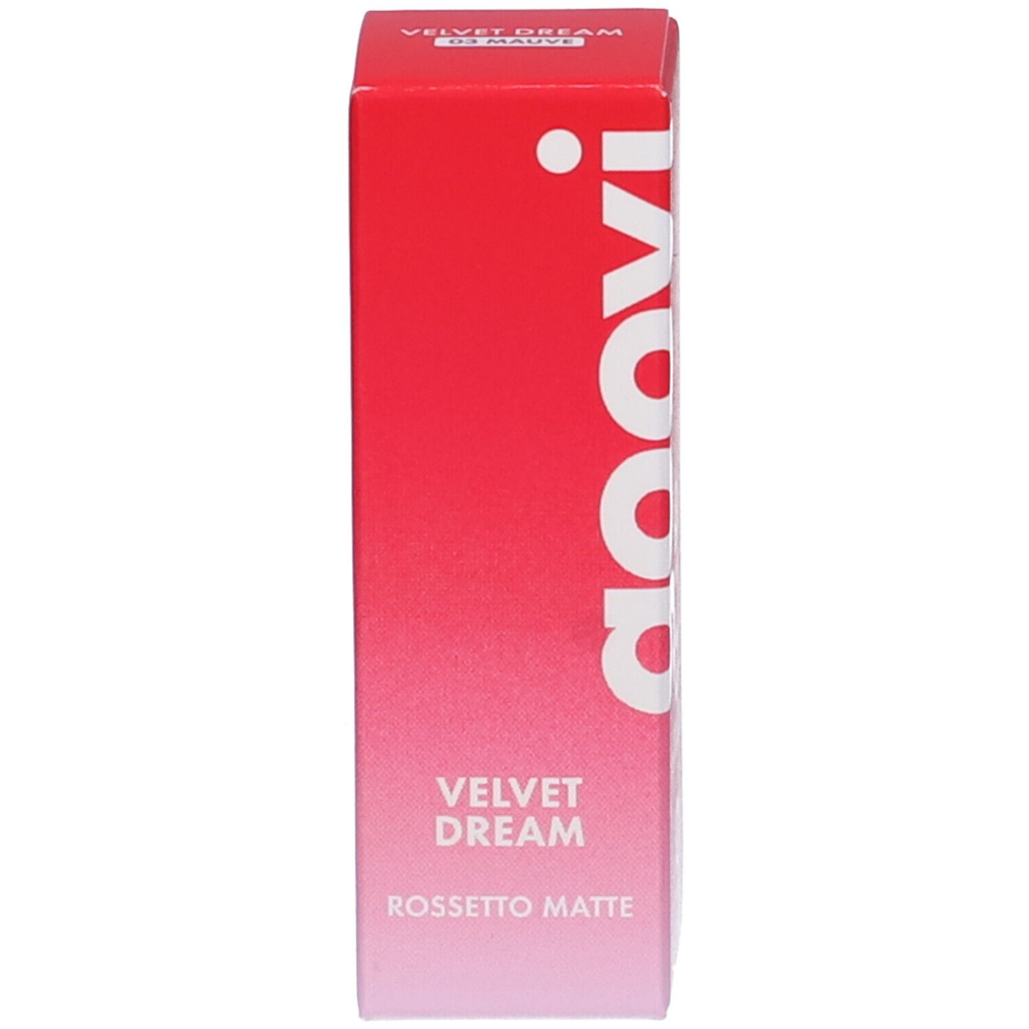 Confezione rossa con testo bianco. Contiene informazioni sul prodotto.